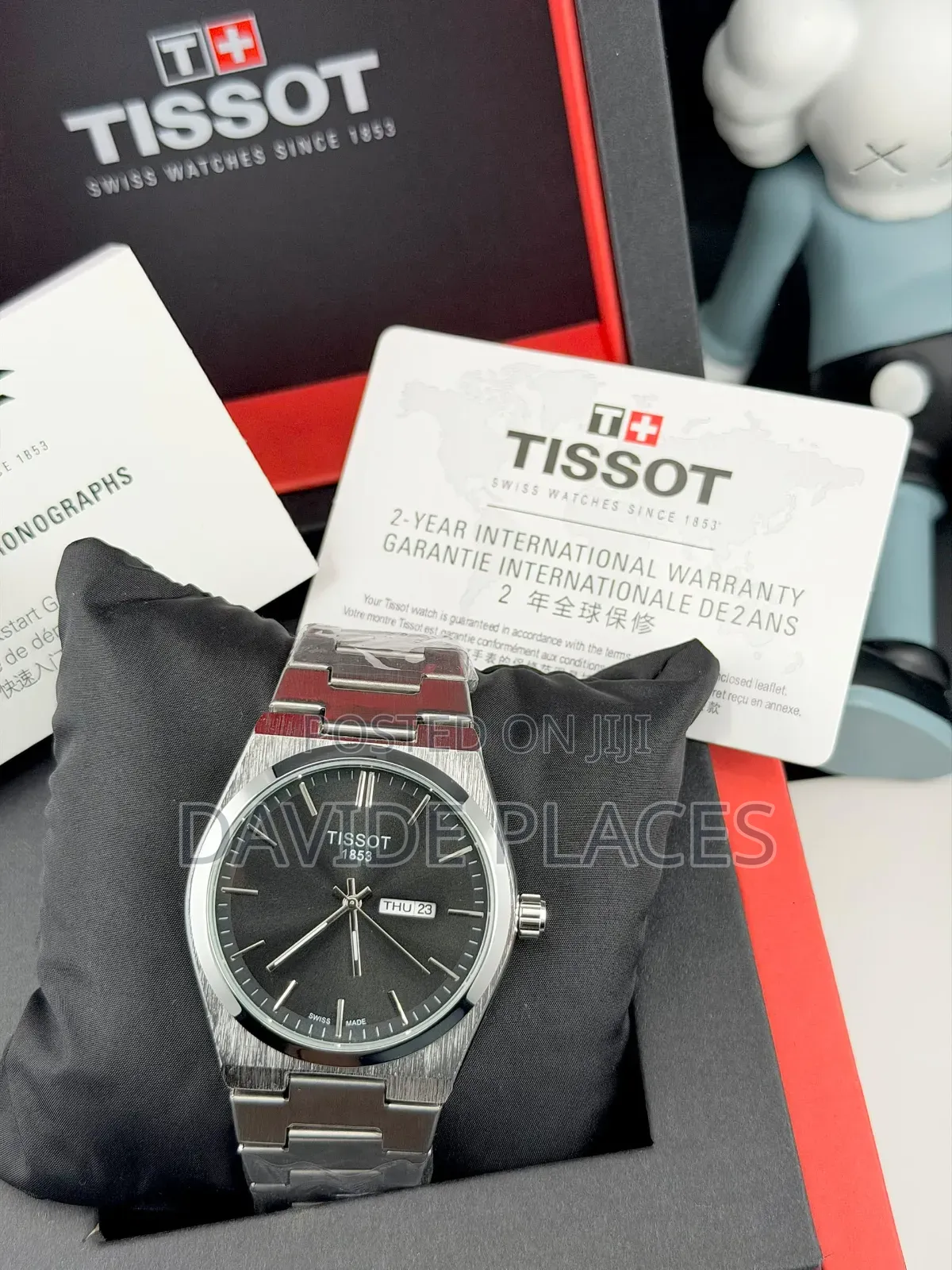Original Tissot Prx, Stainless Steel, Unisex Chain Watch, With Date,