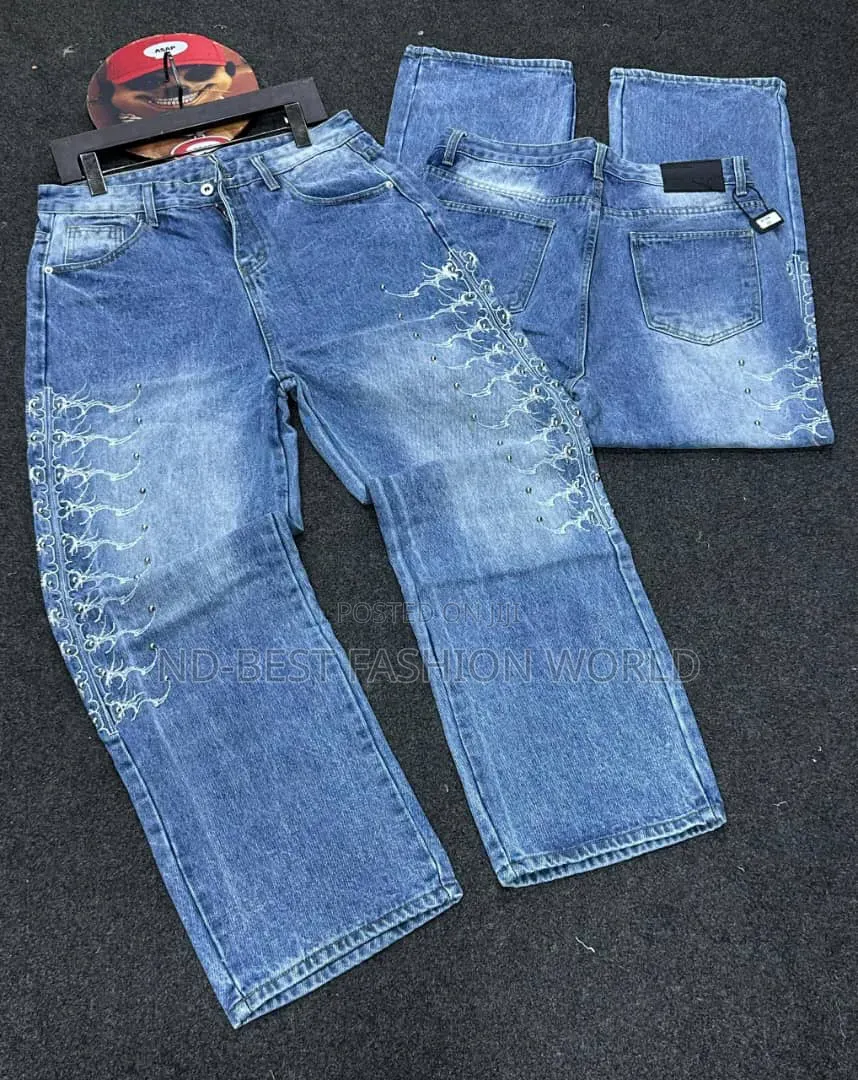 Quality Sky Blue Baggy Jeans