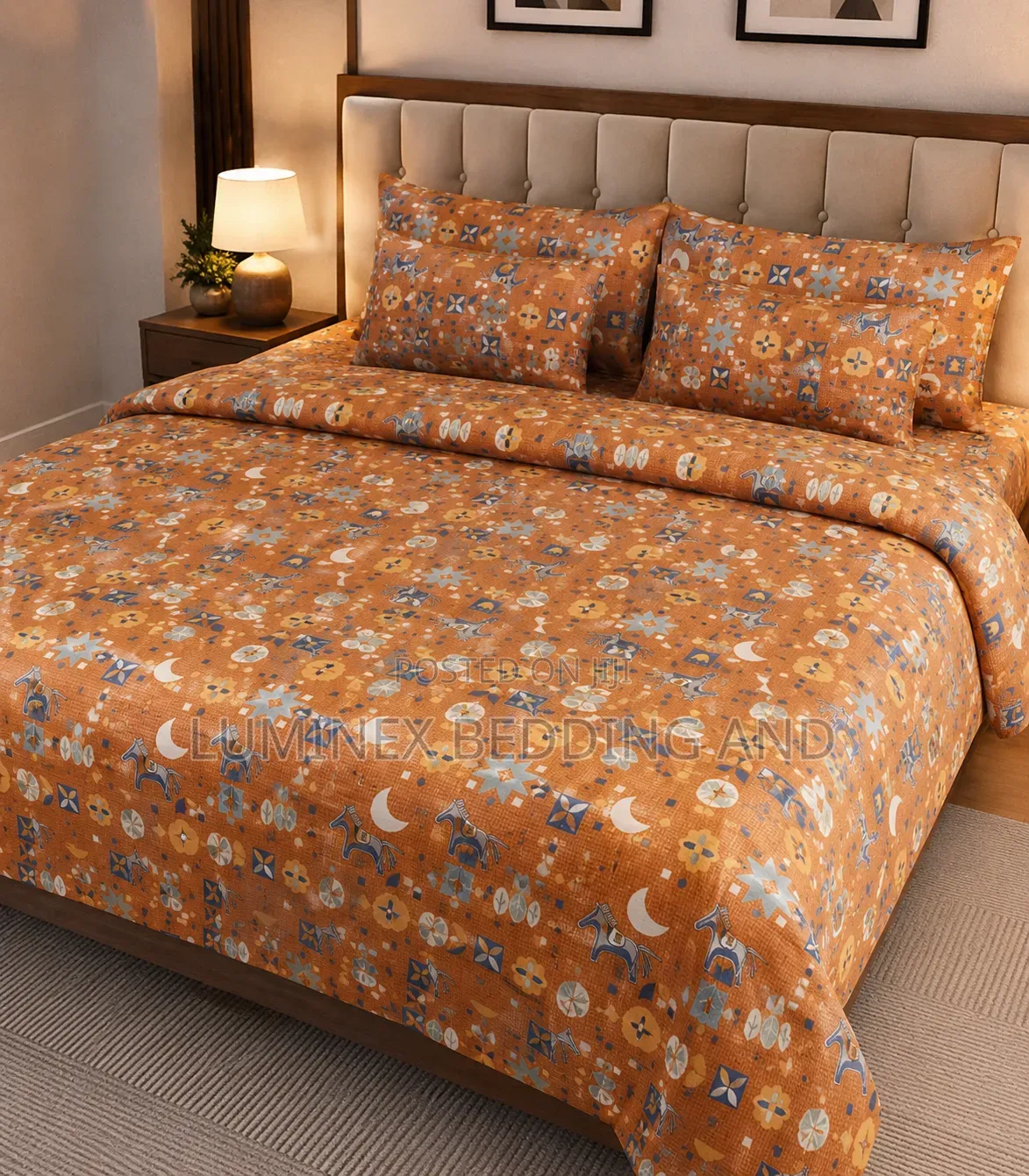 Egyptian Cotton Bedsheets Coloured (Plain and Pattern) 6x6/ 6x7