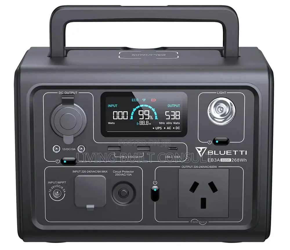 Bluetti Eb3a 268wh/600w(1200w Surge) Portable Power Station
