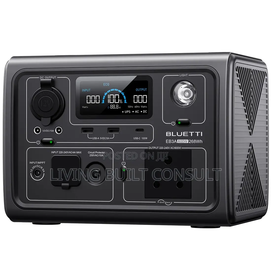 Bluetti Eb3a 268wh/600w(1200w Surge) Portable Power Station