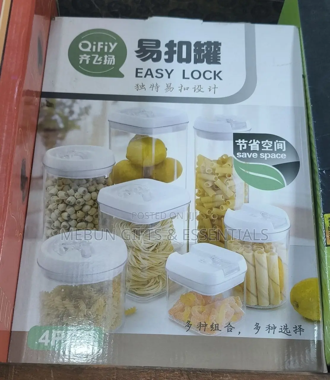 4pcs Plastic Airtight Container Storage