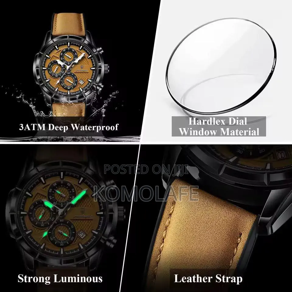 Poedagar Leather Chronograph