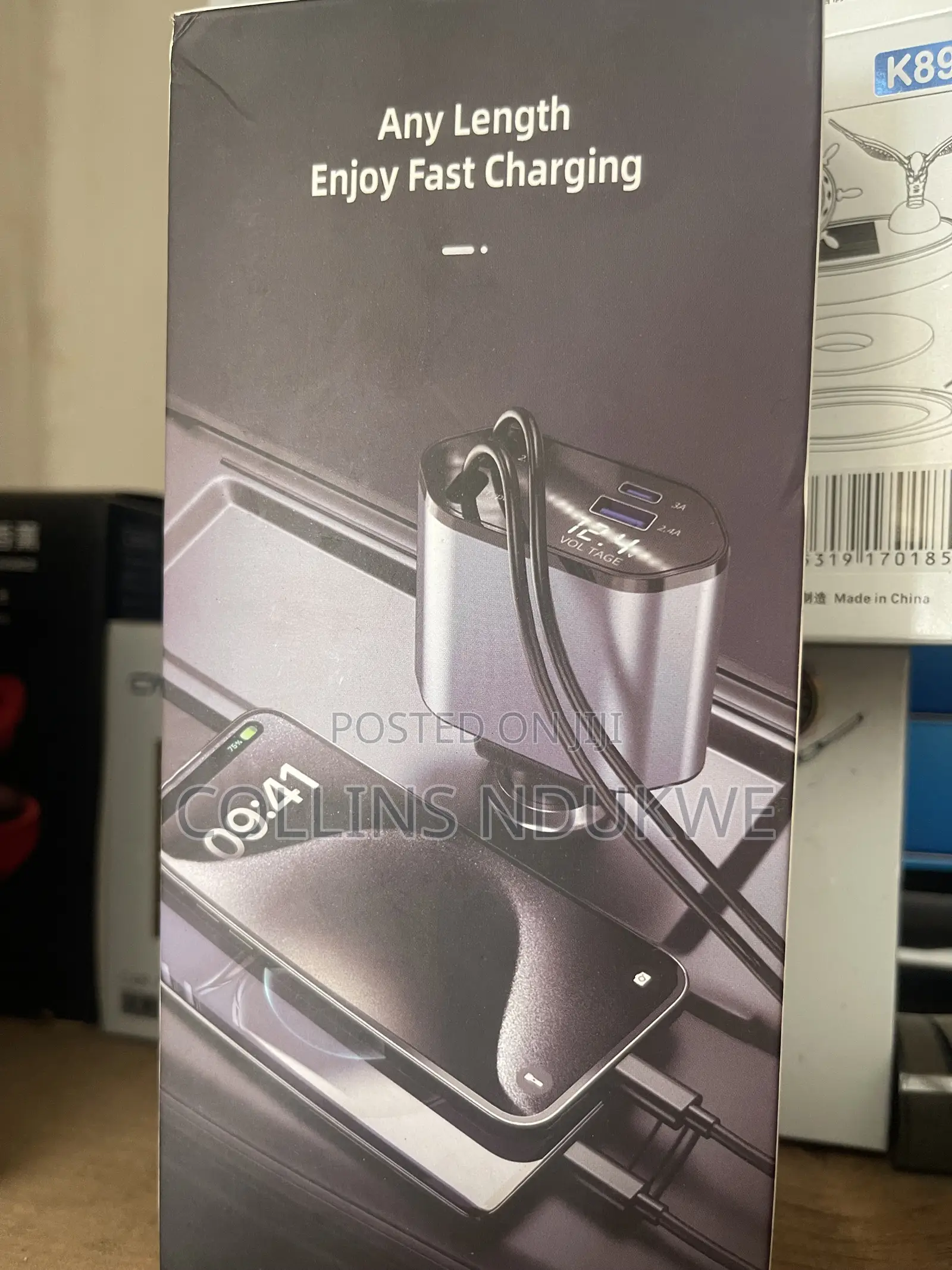 Any Length Fast Car Charger 4 in 1