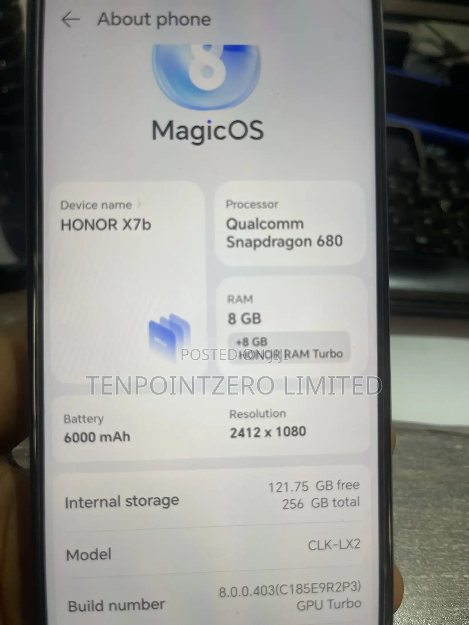 Honor X7b 5G 256 GB Blue