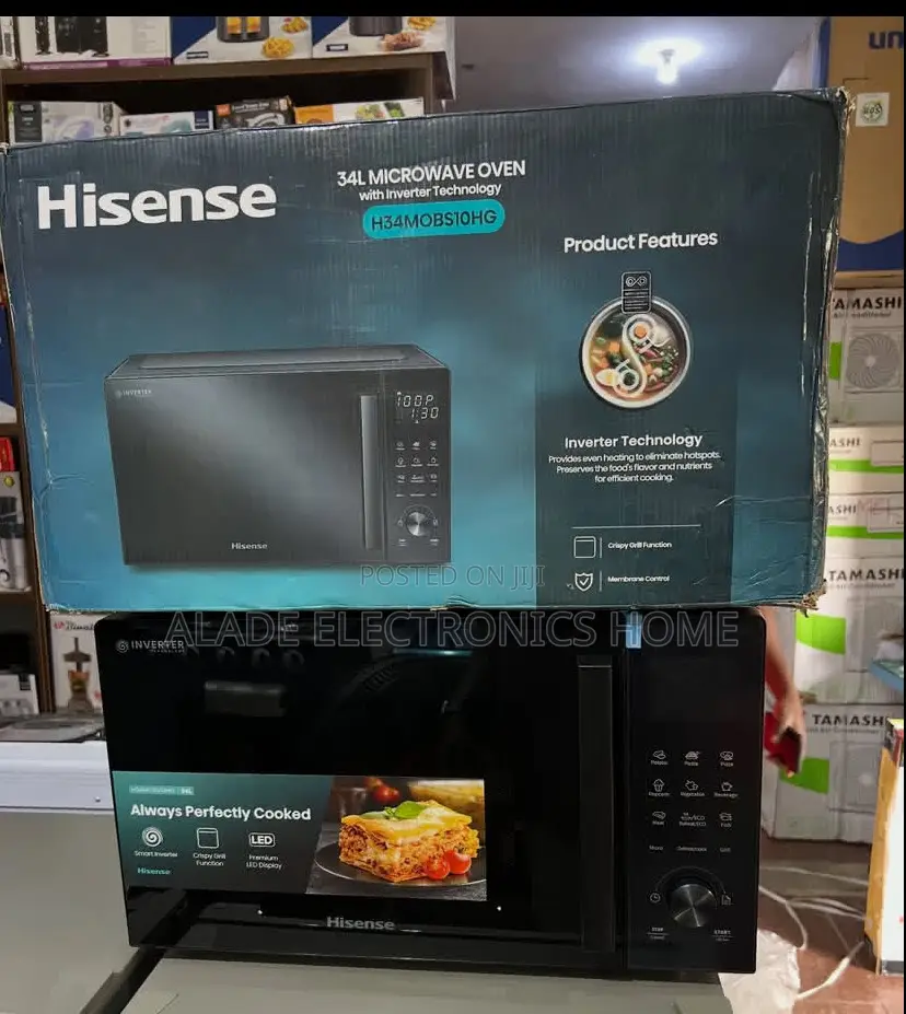 34ltrs” Hisense Inverter Digital Microwave With Grill. 10yrs Waranty
