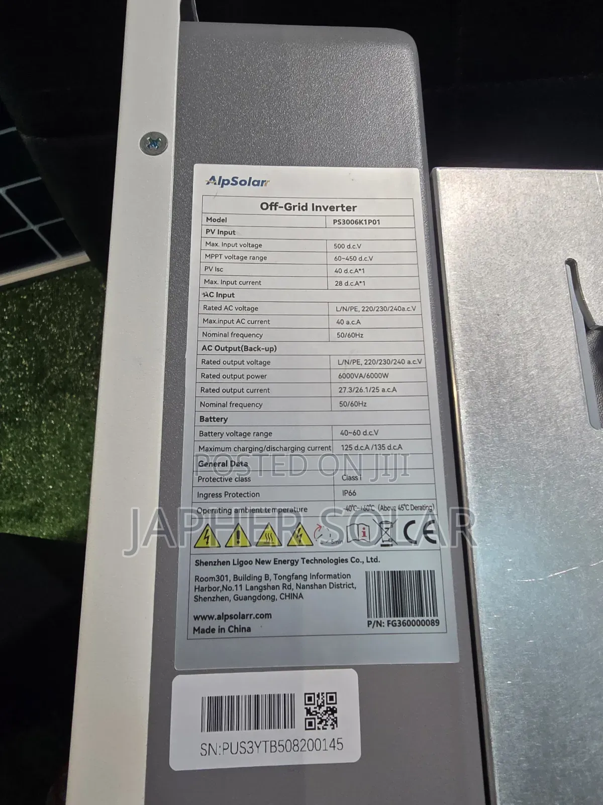 6kva Alpsolar Pulse S3 6kw Ip66 Hybrid Inverter With Wifi Monitoring