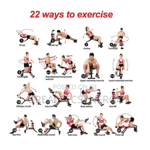 Muti-functional Wonder Core Fitness Exercise Gym With Cycling Pedal