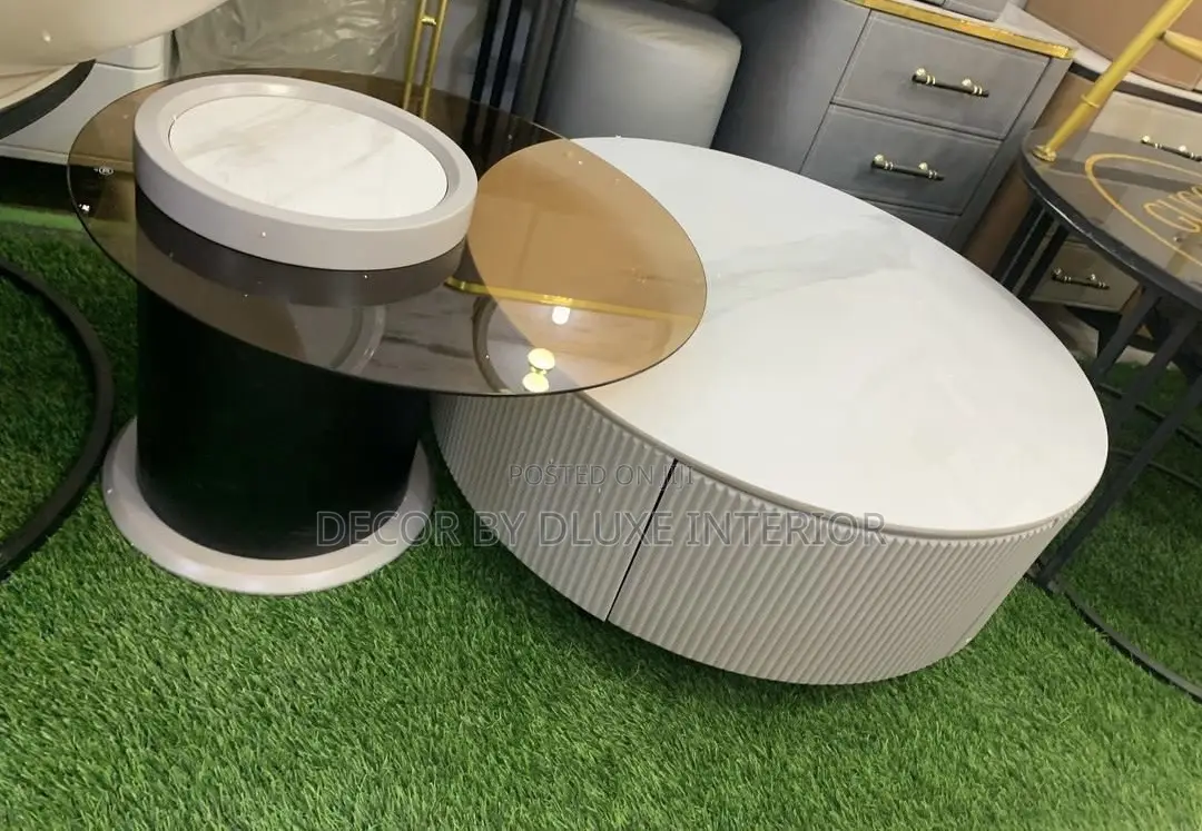 Luxury Minimalist Modern Coffee Table With Glass