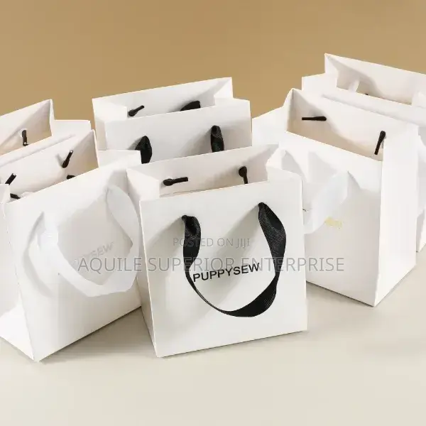 Branded A5 Paper Bag With Ribbon Handle |250gsm|-One Color Print