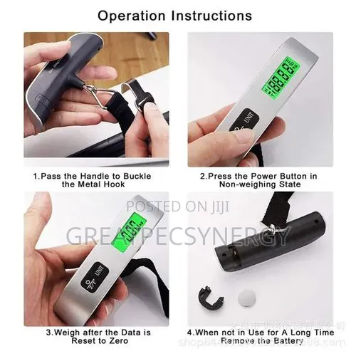 Portable 50kg Digital Travel Luggage Weighing Scale