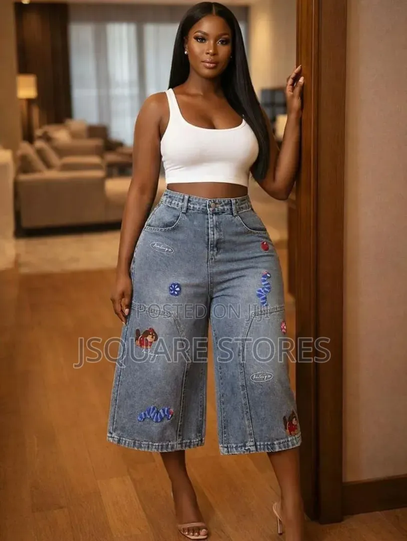 Jeans Trousers and Tan Top