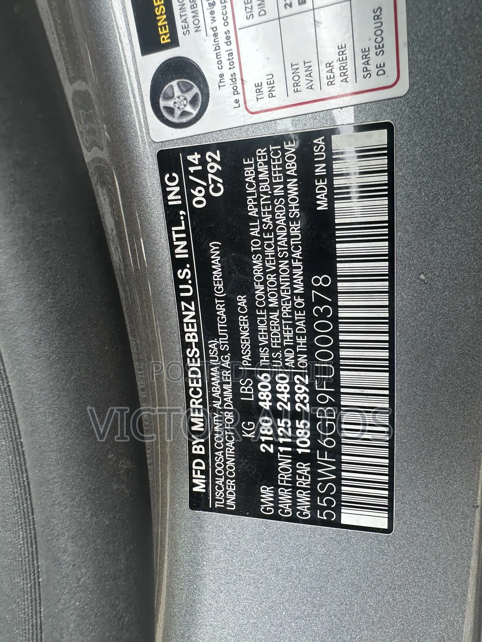 Mercedes-Benz C400 4Matic AWD Sedan (3.0L V6 7A) 2015 Silver