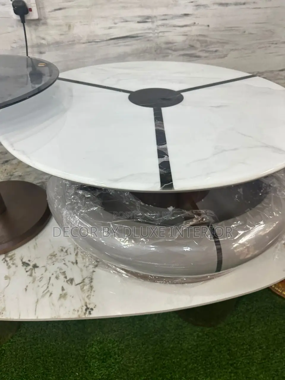 High Quality Glass and Marble 2pc Center Table