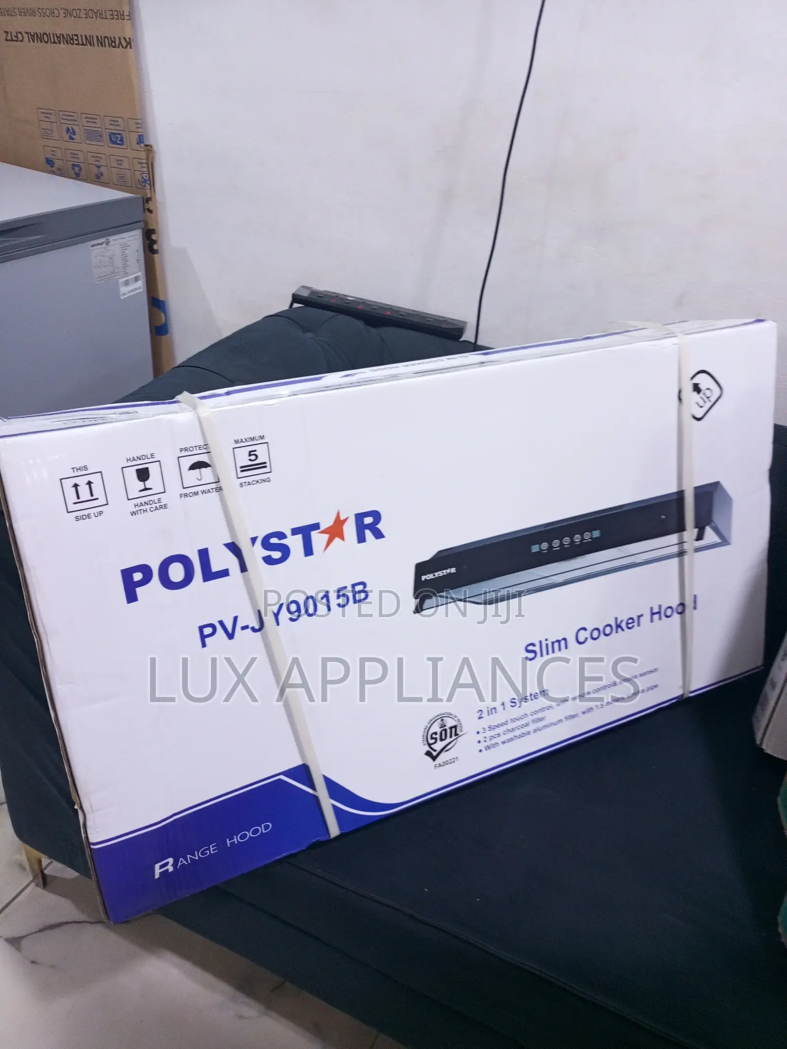 Polystar Slim Cooker Hood Pv-Jy9015b 90cm Kitchen Extractor