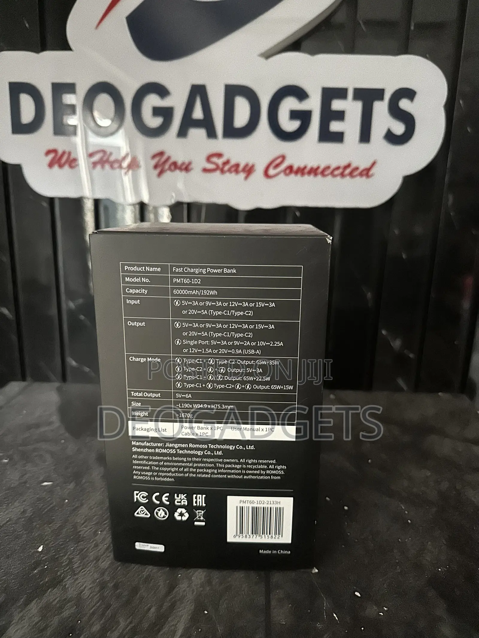 100w, 60,000mah Romoss Powerbank