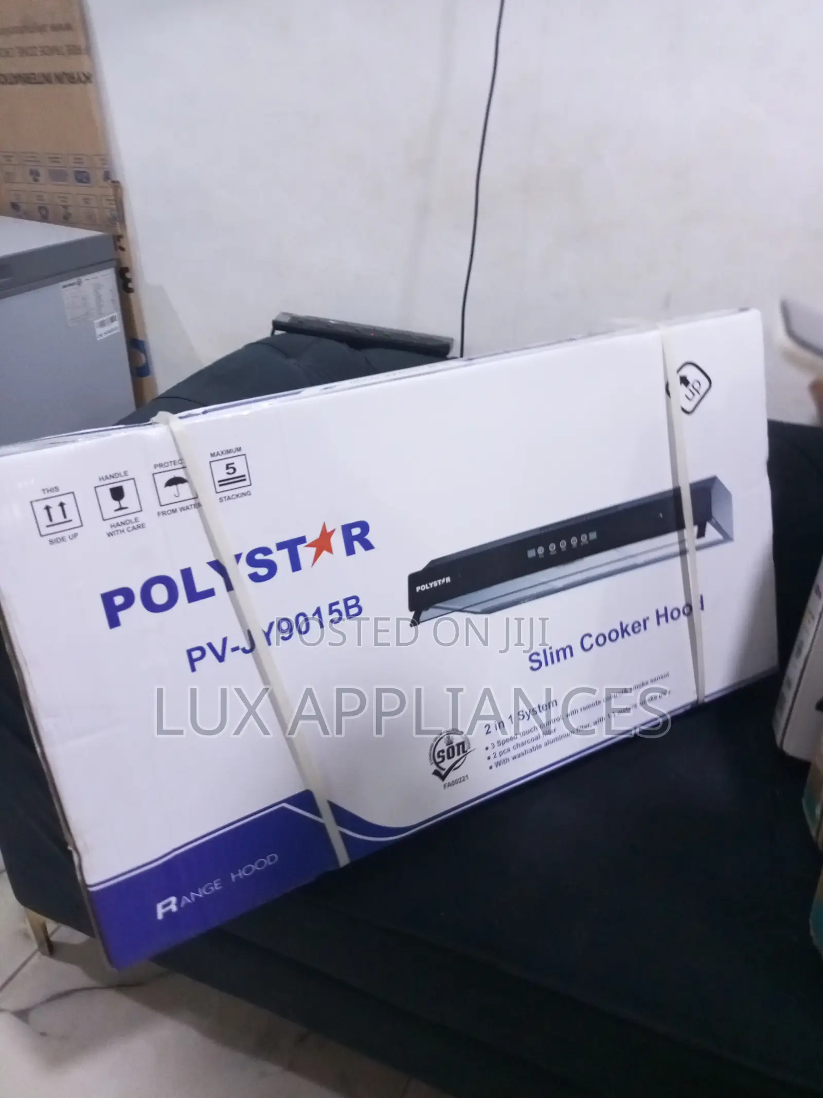 Polystar 90cm Digital Range Hood Black Finish
