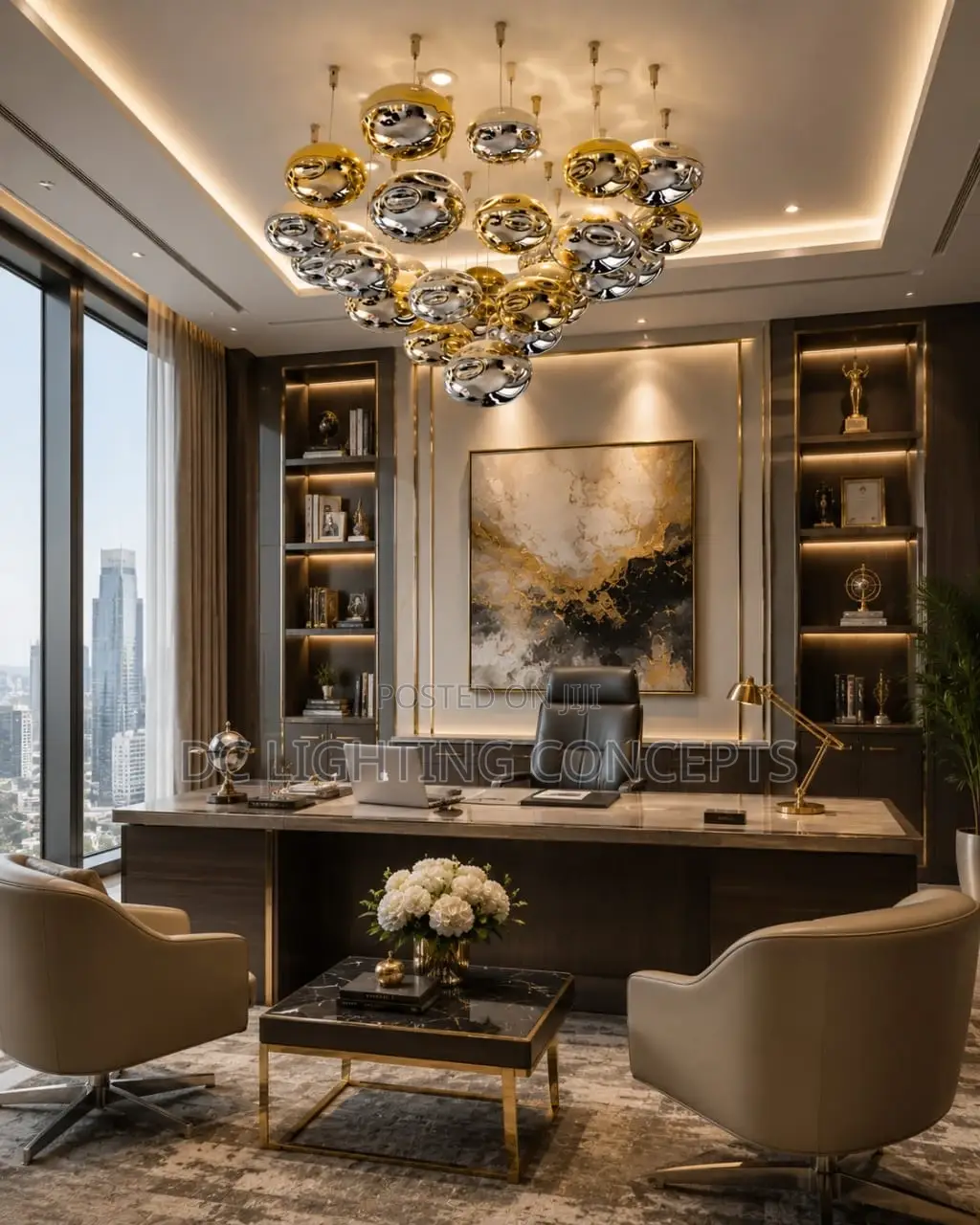 Modern Nordic Led Ball Crystal Pendant Light.