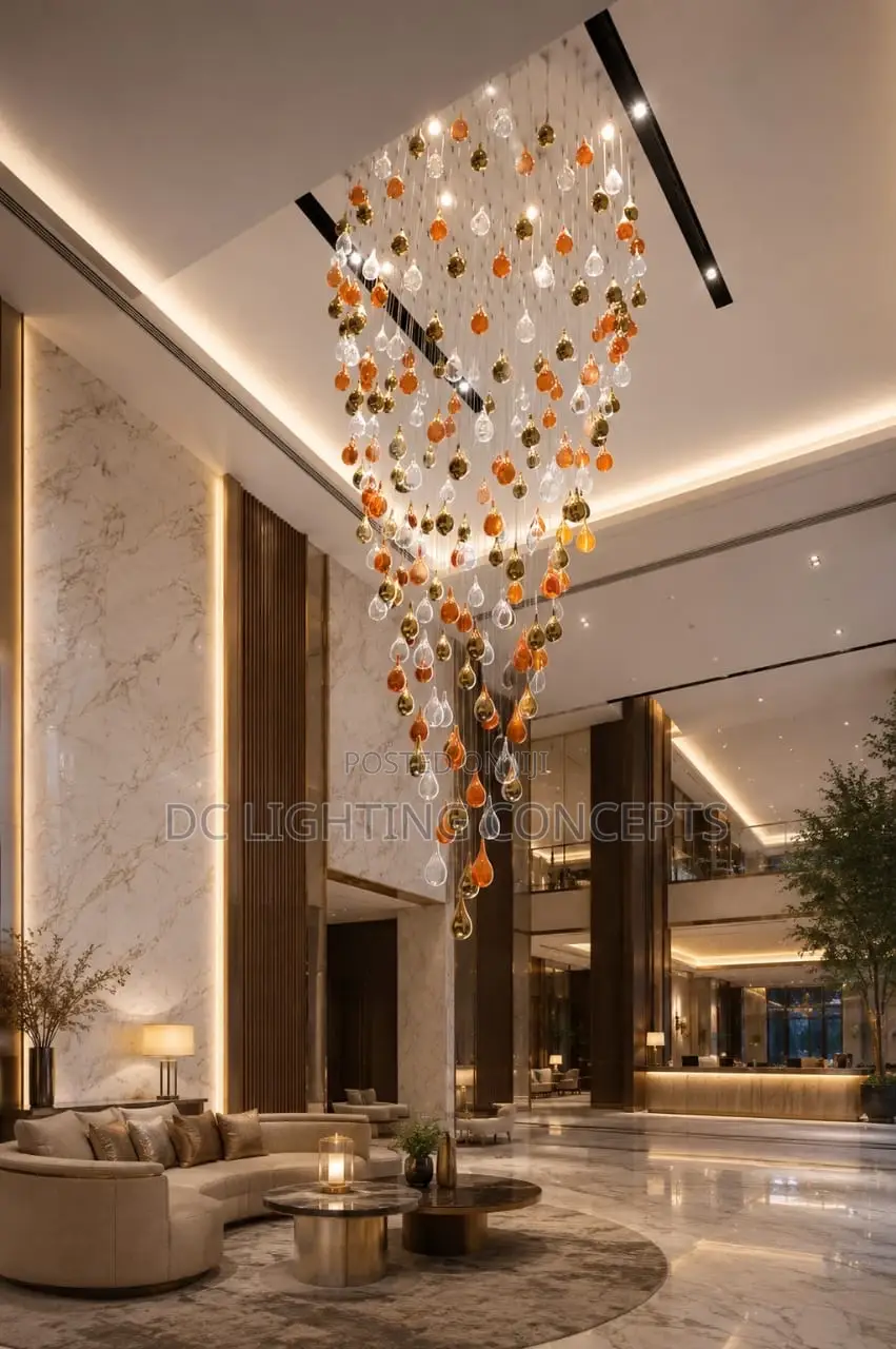 Modern Nordic Led Ball Crystal Pendant Light.
