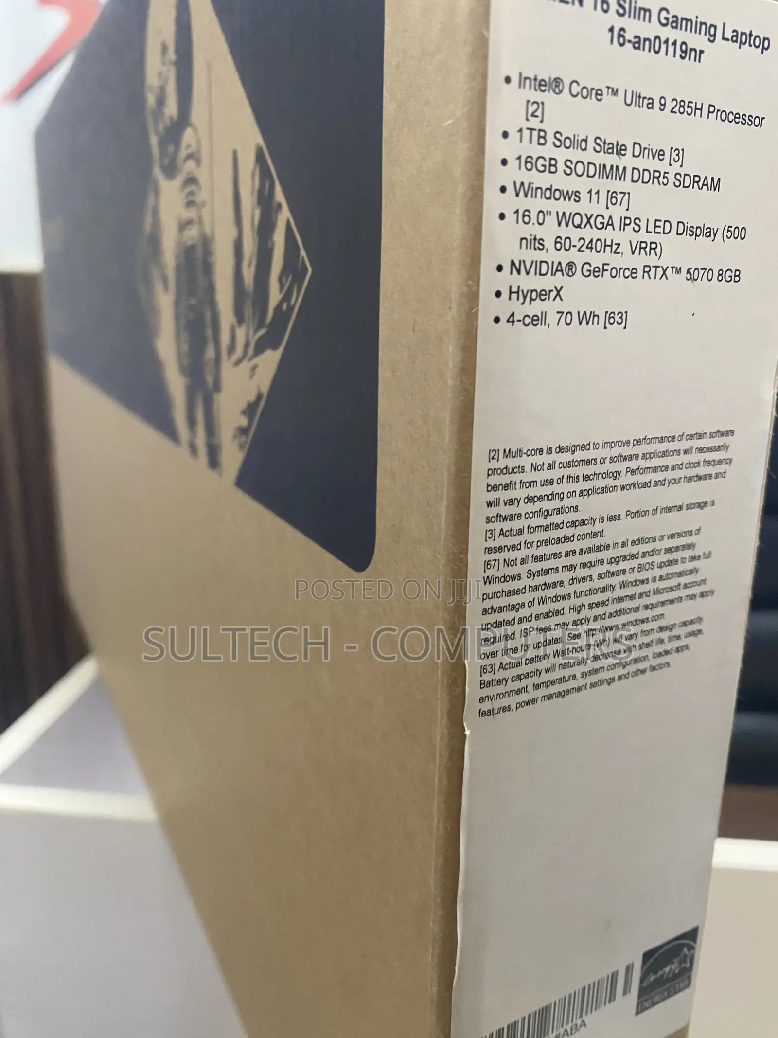 New Laptop HP Omen Slim 16GB Intel Core Ultra 9 SSD 1T