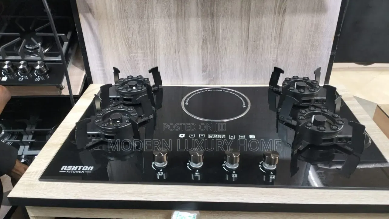 4 Flip Up Burner With 1 Hot Plate