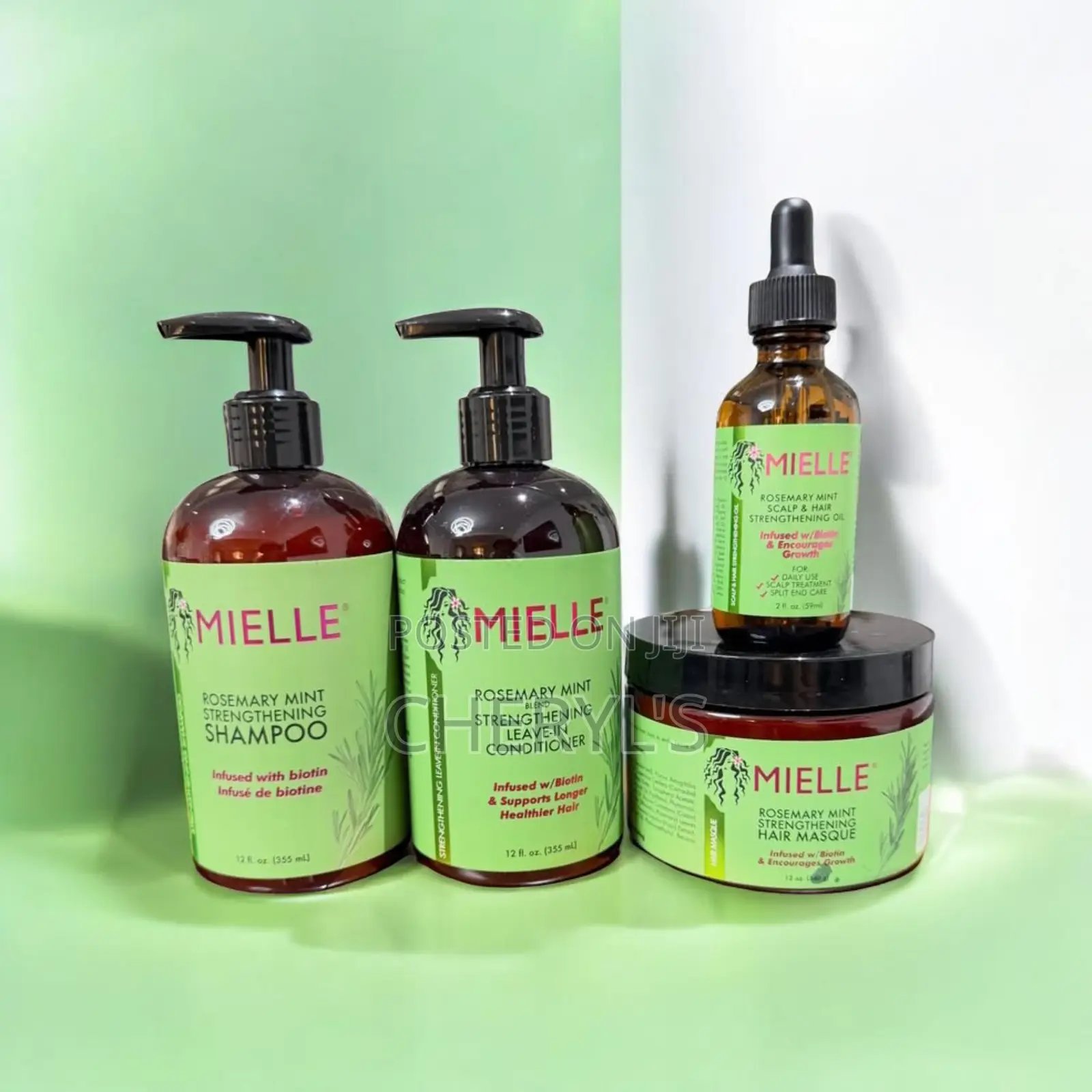 Mielle Rosemary Mint Strengthening Set | Full Hair Care Bundle