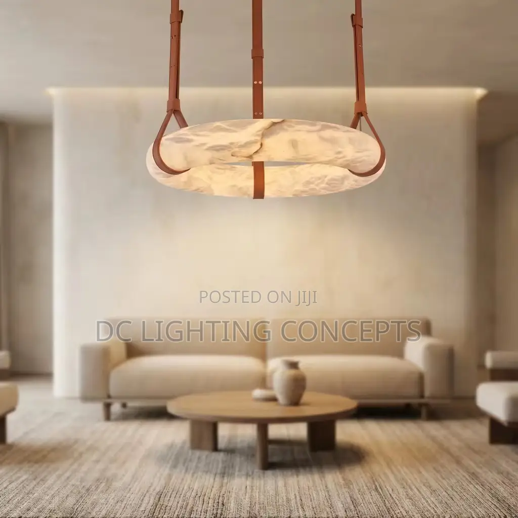 Natural Luxury Alabaster Marble Villa Light for Dining Room.
