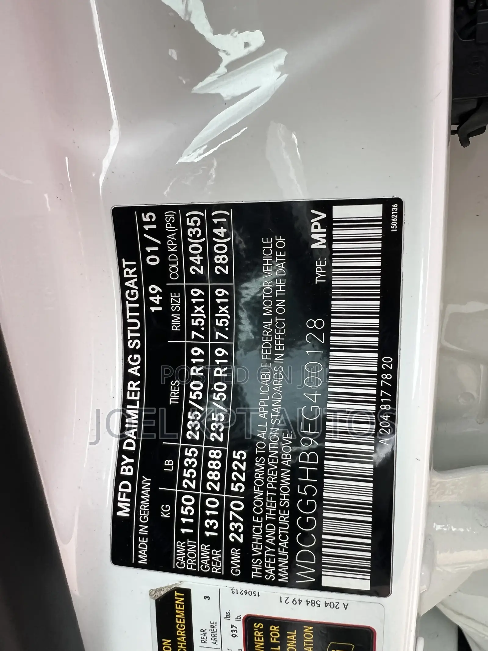 Mercedes-Benz GLK-Class 2015 White