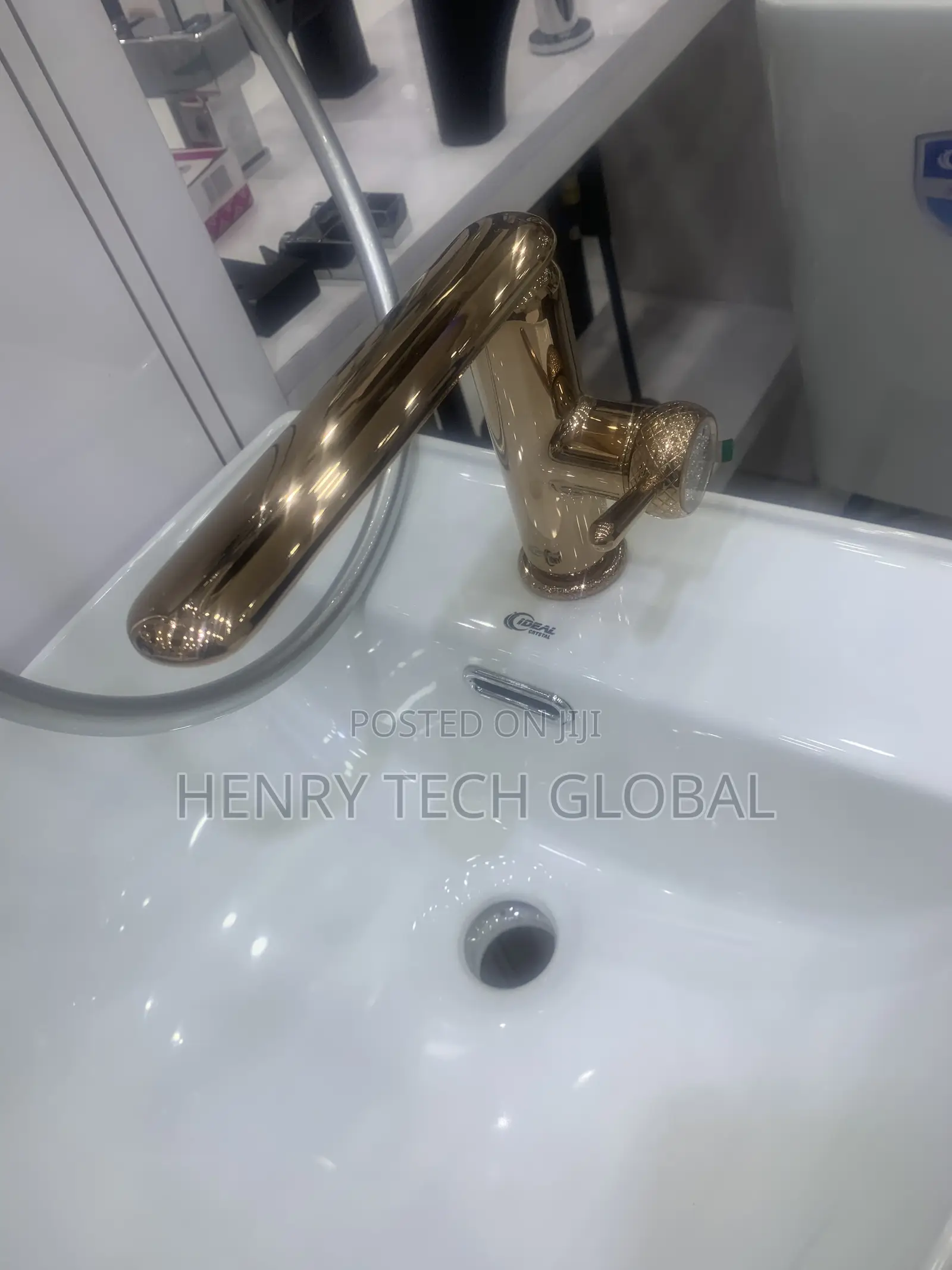 Gold Color Basin Mixer Tap