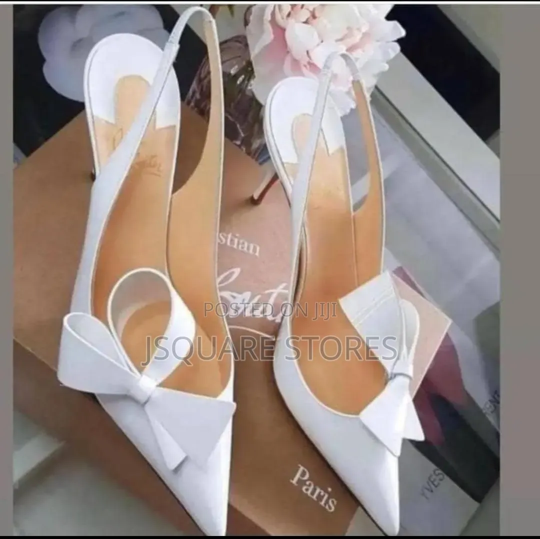 Paris Loubouti White Sandals, Size 38 - 42