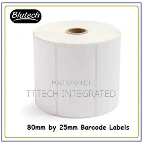 80mm by 25mm Barcode Label