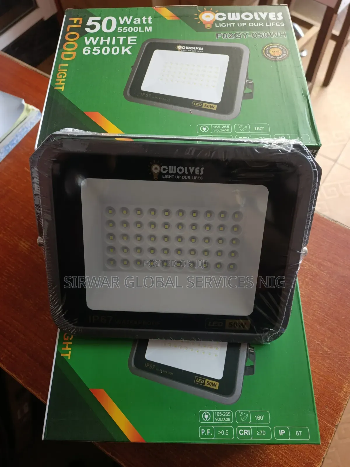 50w Watts Qcwolves Flood Light 5,5000 Lumen