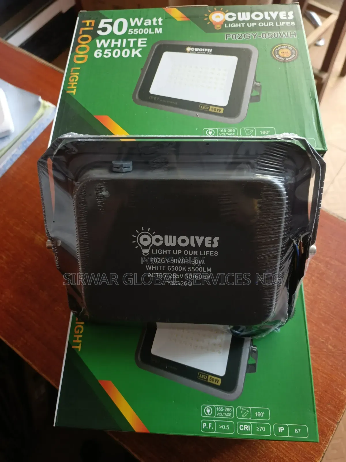 50w Watts Qcwolves Flood Light 5,5000 Lumen