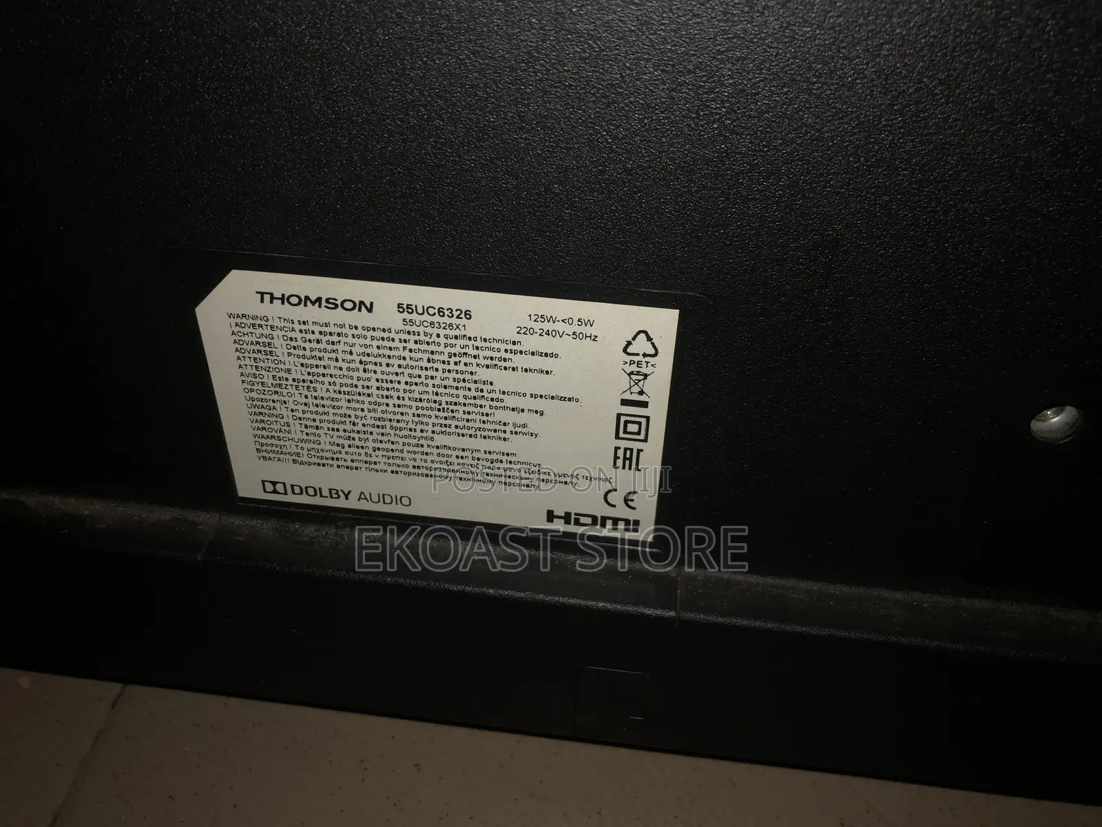 Thomson 55” Smart Tv