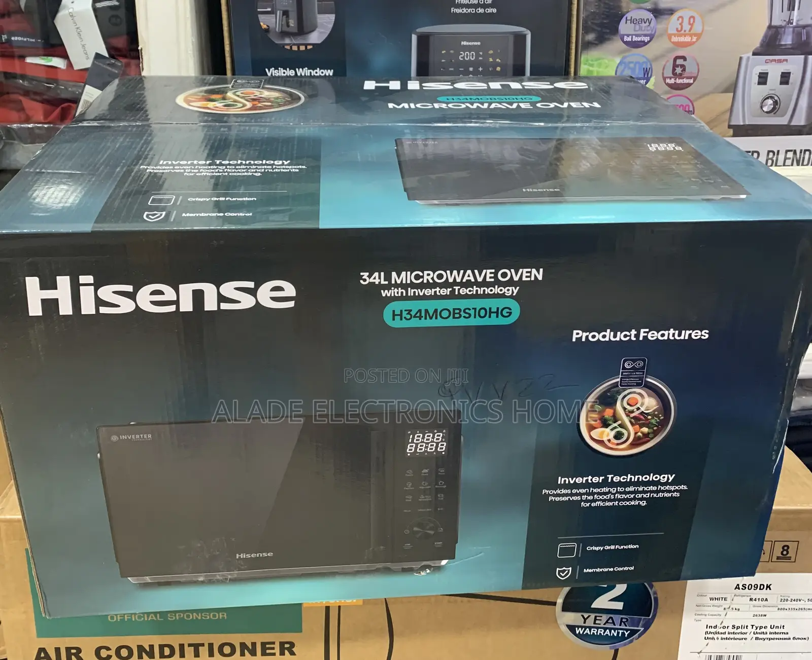 34ltrs” Hisense Inverter Digital Microwave With Grill. 10yrs Waranty