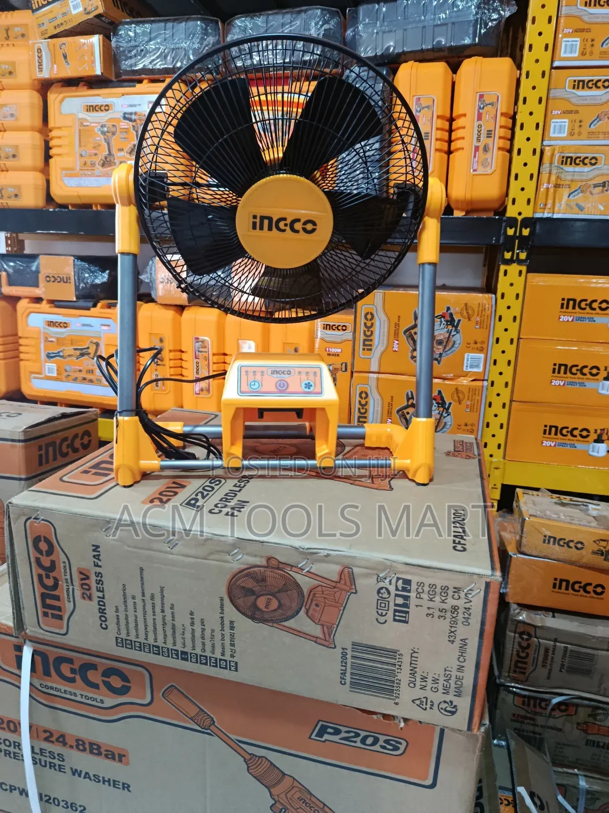Ingco Cfali2001 Cordless Lithium-Ion Fan 20v