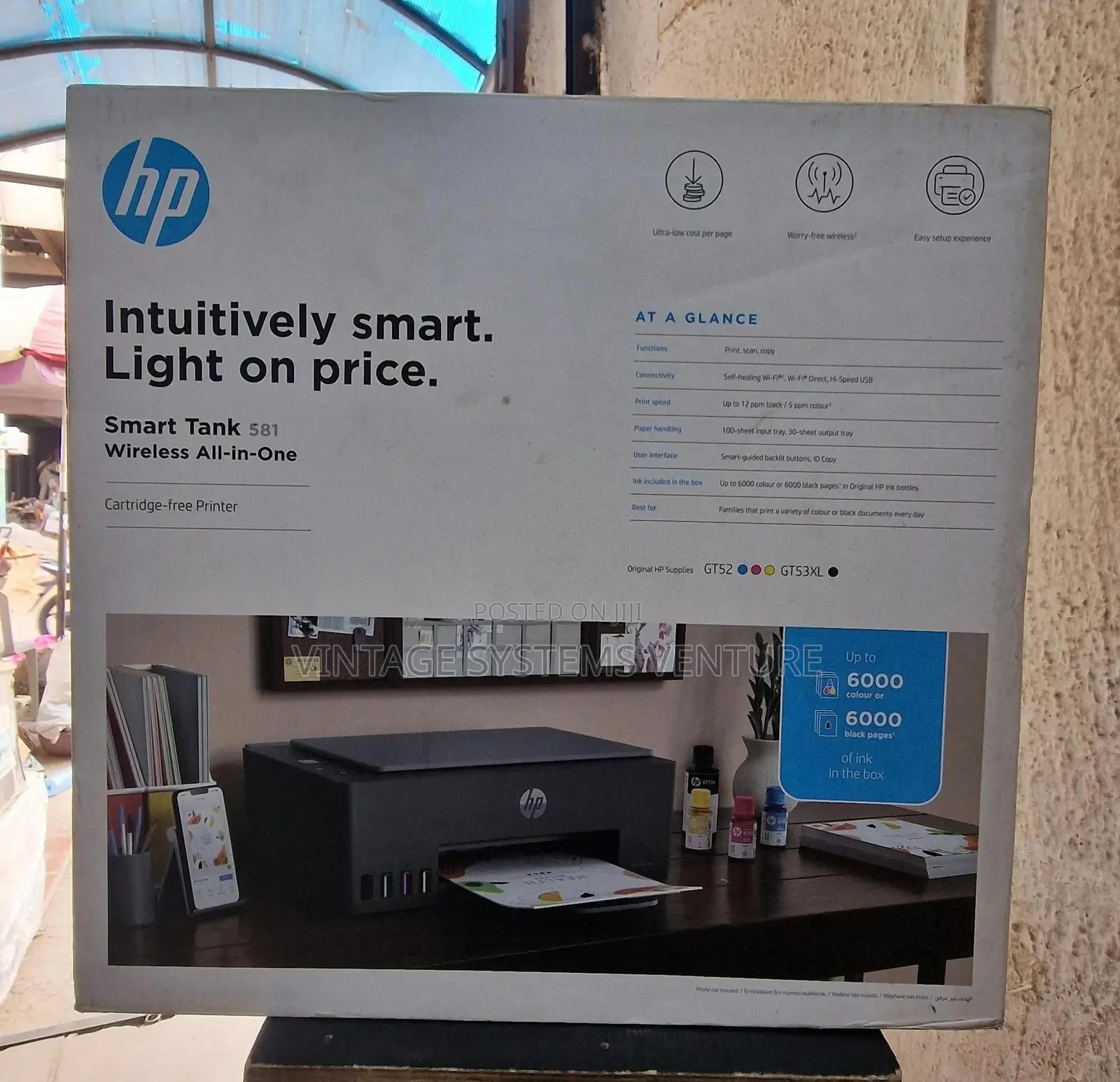 Hp Smart Tank 581 Wireless All-in-One