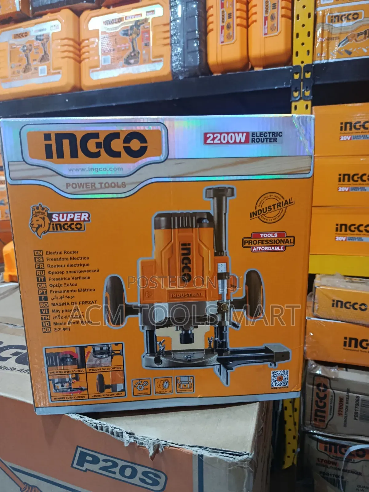 Electric Wood Router Rt22008 – High Power Trimming Shaping Machine
