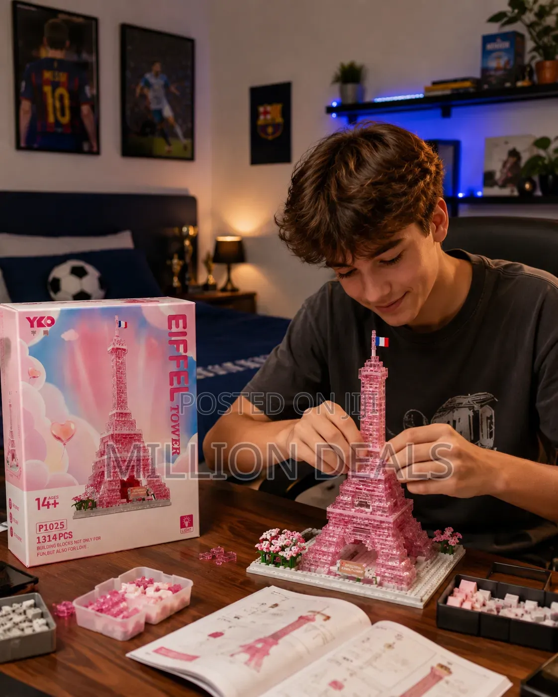 Paris Tower Inspires Building Block Kids Toy Ages 14+