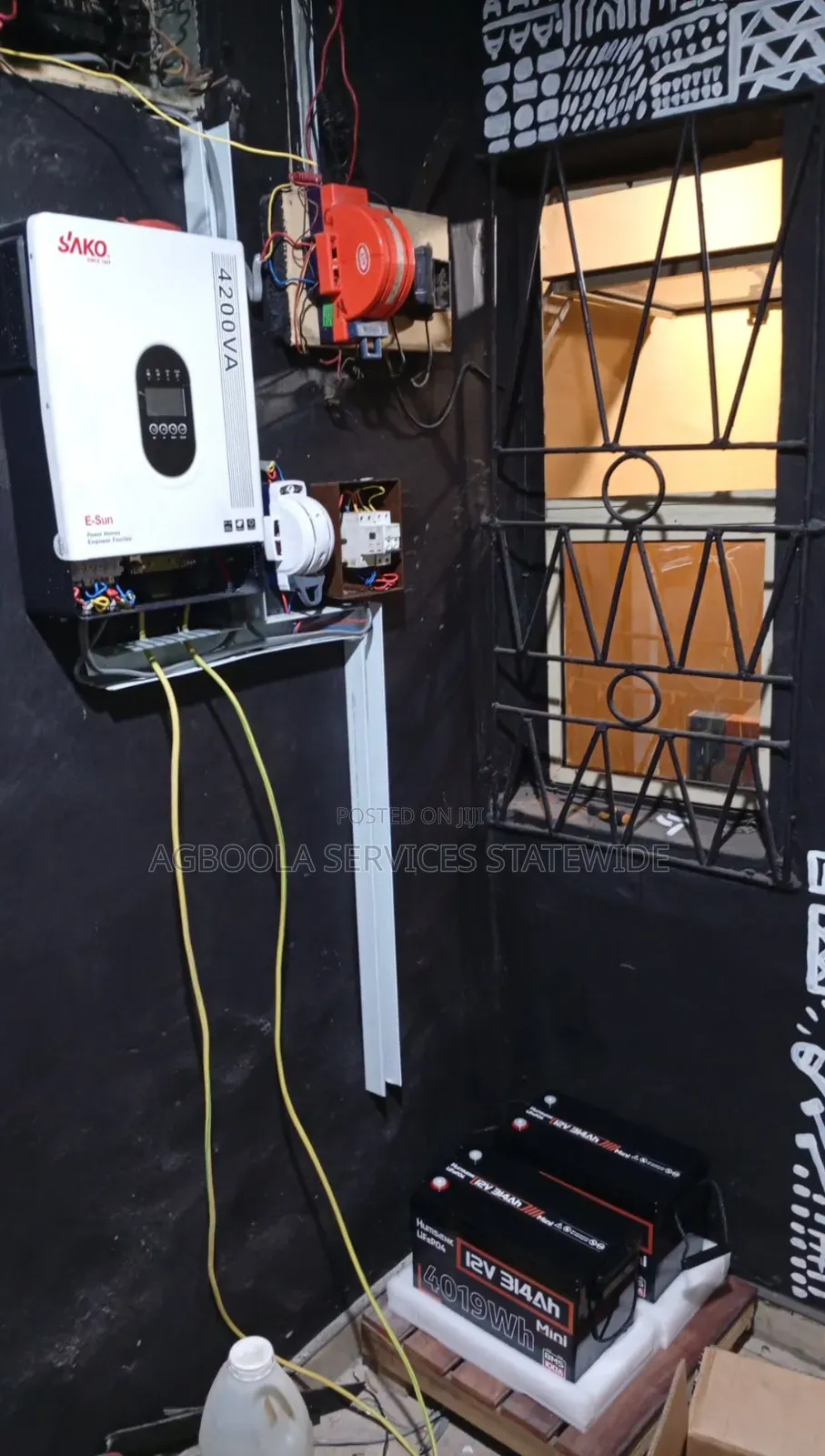 4.5kva Inverter + 12v 300ah Lithium Battery System Setup