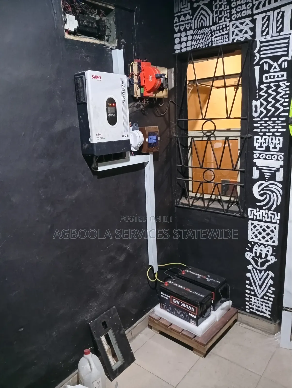 4.5kva Inverter + 12v 300ah Lithium Battery System Setup