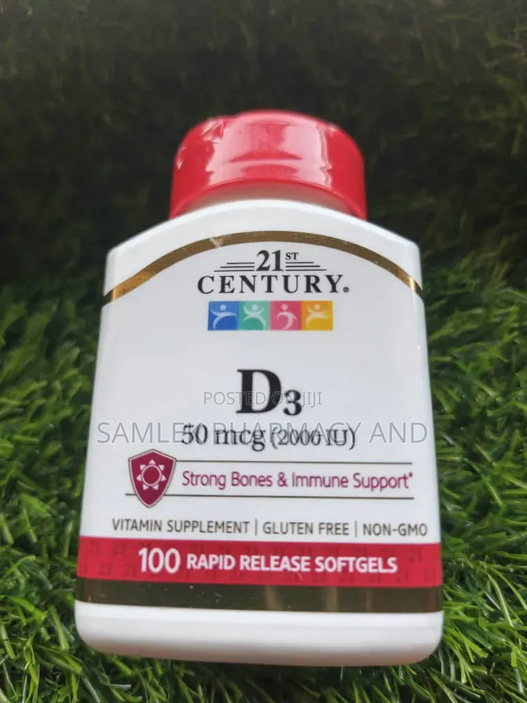21st Century Vitamin D3(2000iu)-Strong Bones Immune Support-100softgel