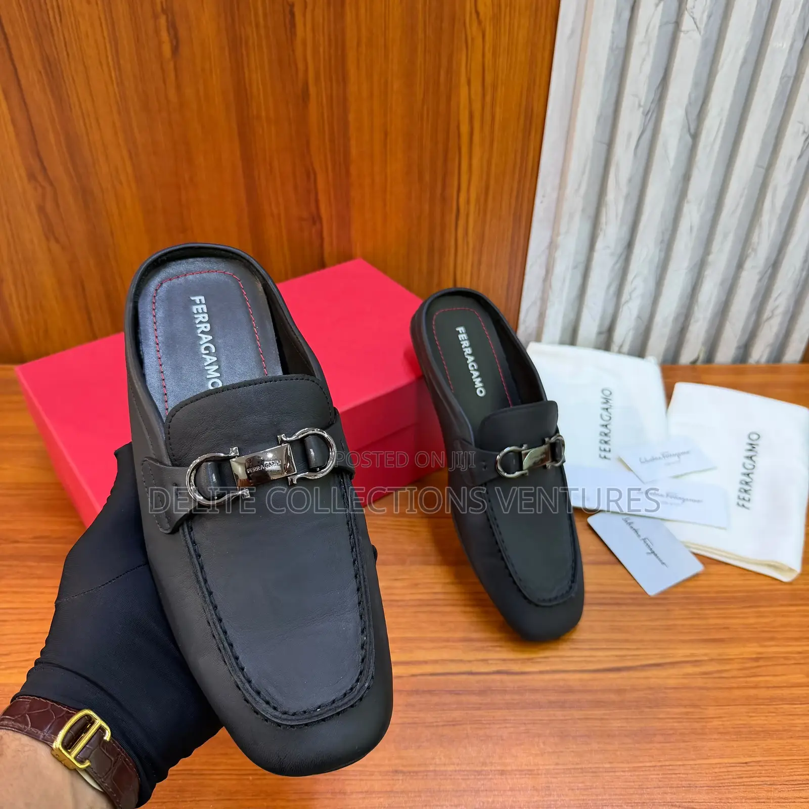 Luxury Update Salvatore Ferragamo Gancini Ornament Mule.