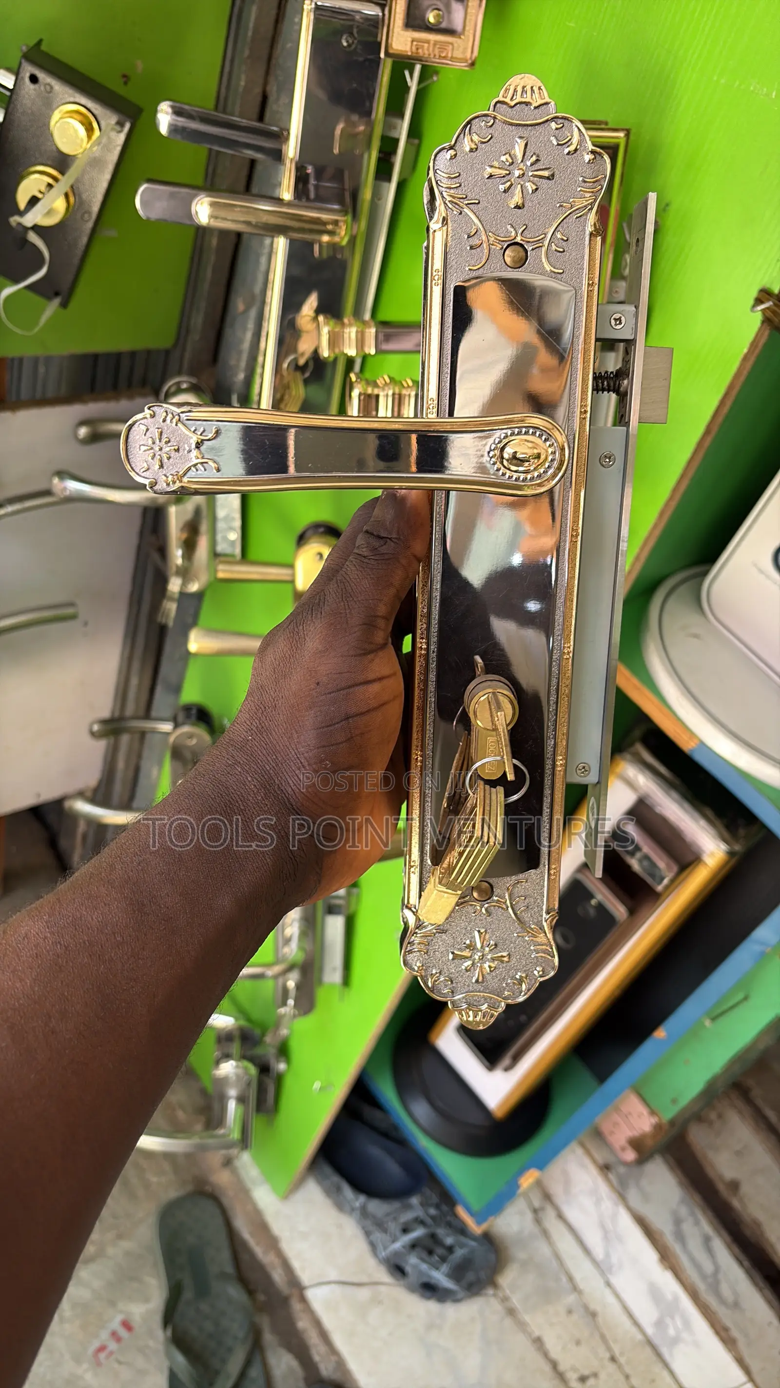 High-Security Italian Door Handle Lock.