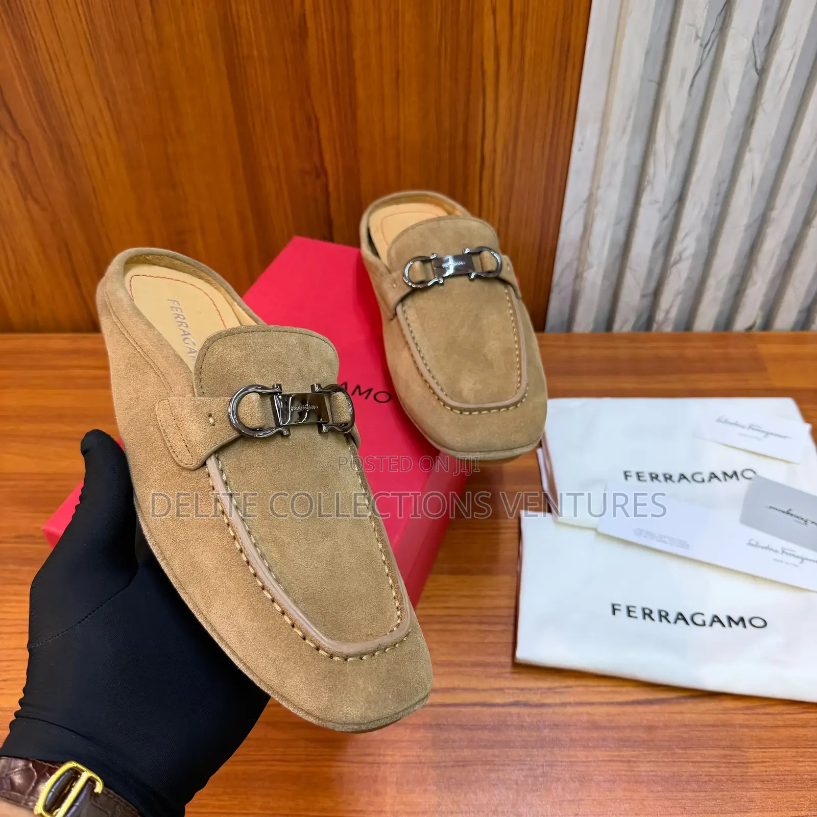 Luxury Update Salvatore Ferragamo Gancini Ornament Mule.