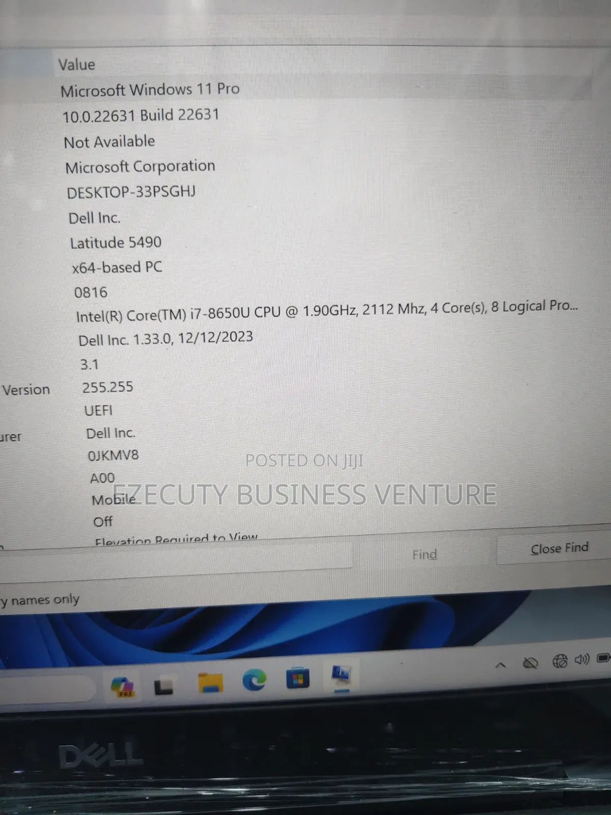 Laptop Dell Latitude 5490 16GB Intel Core i7 SSD 256GB