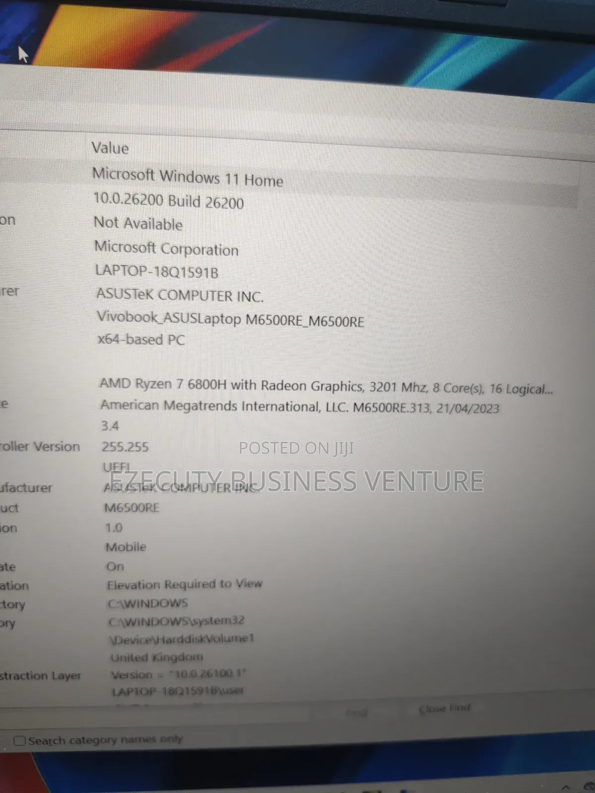Laptop Asus Vivobook 16 16GB AMD Ryzen 7 SSD 512GB