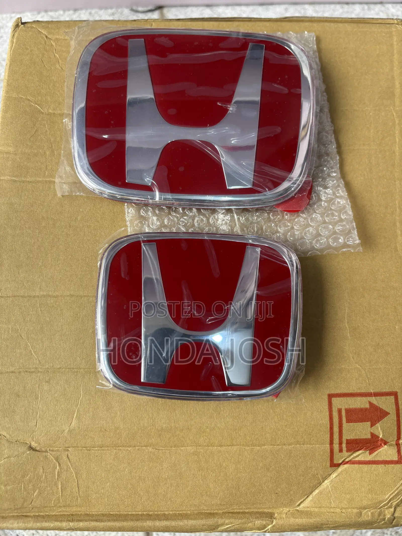 Honda H Logo Emblem Red Colour (Fancy Type)