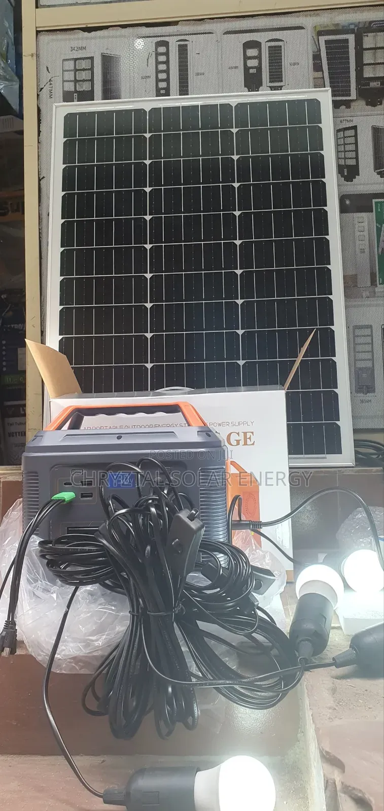 500watts Solar Generator With Free Solar Panel, Bulbs Accessories