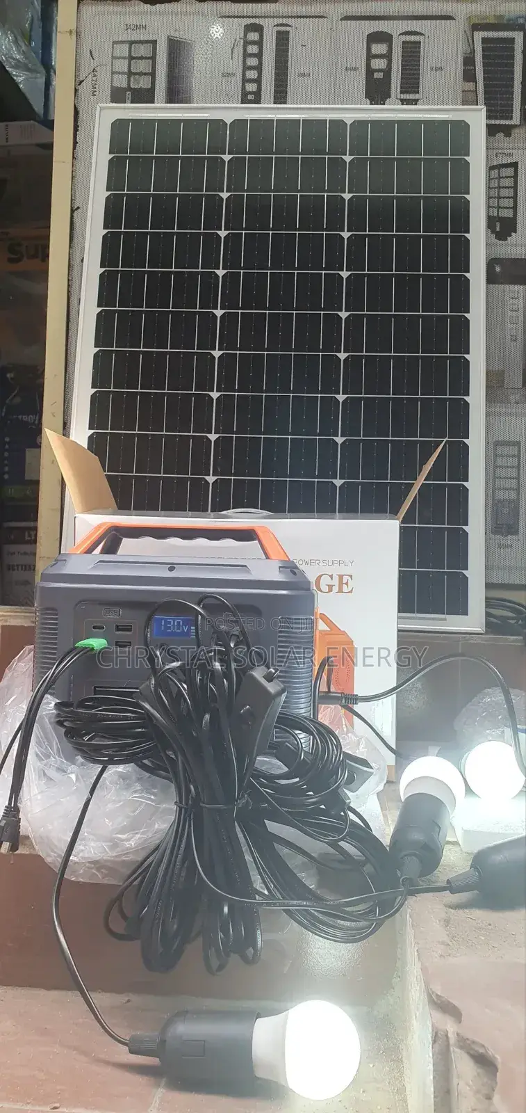 500watts Solar Generator With Free Solar Panel, Bulbs Accessories